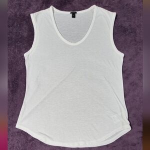 Women's J. Crew Sleeveless White Relax Tank Top Size XS
